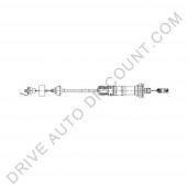 Cable d'embrayage réglage manuel, Peugeot 206 S16 de 04/99 à 01/09