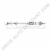 Cable d'embrayage réglage automatique - Peugeot 206 1.4 HDI de 12/99 à 01/09