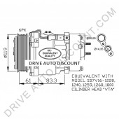Compresseur de climatisation pour Citroen C5 2.2 HDi 10/2000-01/2008
