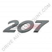 Monogramme de hayon 207 d'origine pour Peugeot 207 depuis 04/06